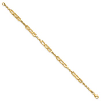 Leslie's 14K Polished Fancy Link Bracelet — alternate view