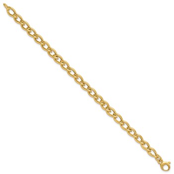 Leslie's 14K Polished Fancy Oval Link Bracelet — alternate view
