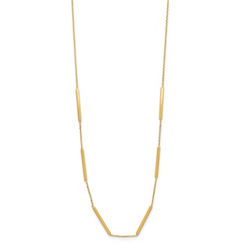 Leslie's 14K Polished 6 Bar Stations 16in with 1.5in ext Necklace — alternate view