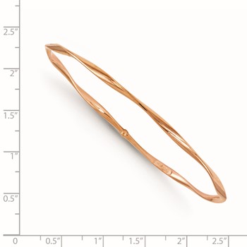 Leslie's 14K Rose Gold Polished Twisted Slip-on Bangle — alternate view