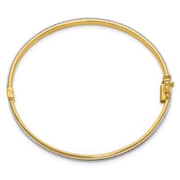 Leslie's 14K Two-tone Polished and D/C Hinged Bangle — alternate view