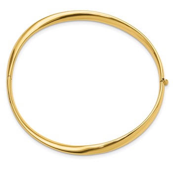 Leslie's 14k Polished Twisted Hinged Bangle Bracelet — alternate view