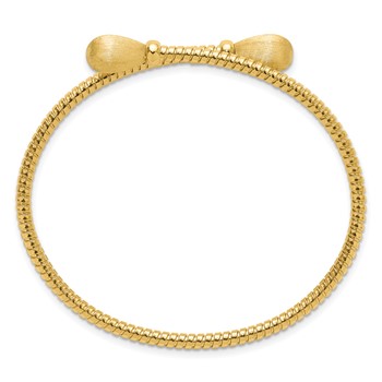Leslie's 14K Polished and Brushed Bypass Cuff Bangle — alternate view