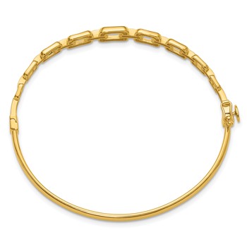 Leslie's 14K Polished Fancy Hinged Bangle — alternate view
