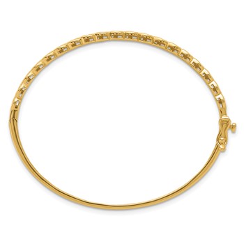 Leslie's 14K Polished Patterned Hinged Bangle — alternate view