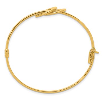 Leslie's 14K Polished Double Circle Hinged Bangle — alternate view
