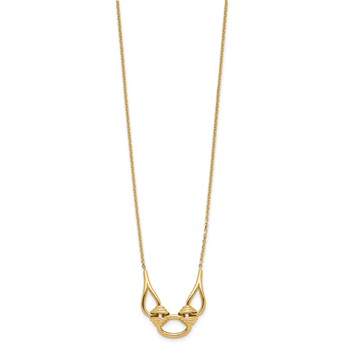 Leslie's 14K Polished Fancy with 2in ext. Necklace — alternate view