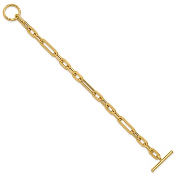 Leslie's 14K Polished Fancy Link Toggle Clasp Bracelet — alternate view