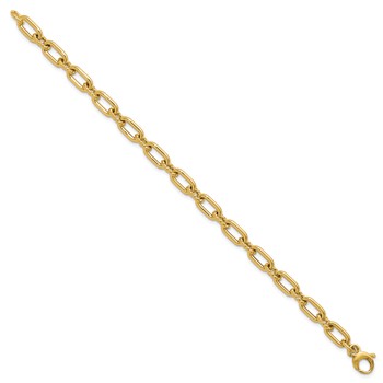 Leslie's 14K Polished & Textured Fancy Link Bracelet — alternate view