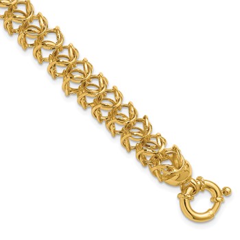 Leslie's 14K Polished Woven Link Bracelet