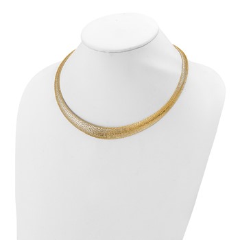 Leslie's 14K Polished Woven Graduated Dome Necklace — alternate view