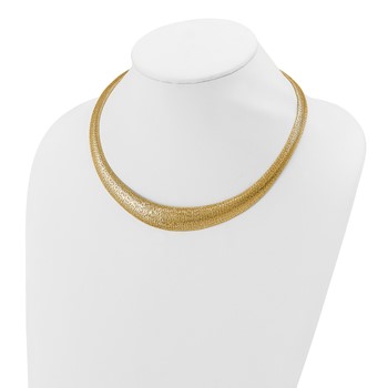Leslie's 14K Polished Woven Graduated Dome Necklace — alternate view