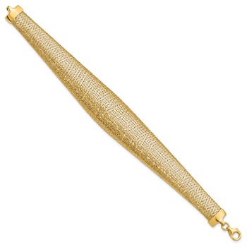 Leslie's 14K Polished Woven Graduated Dome Bracelet — alternate view