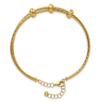 Leslie's 14K Polished Woven 3 Knot Adjustable Bangle — alternate view