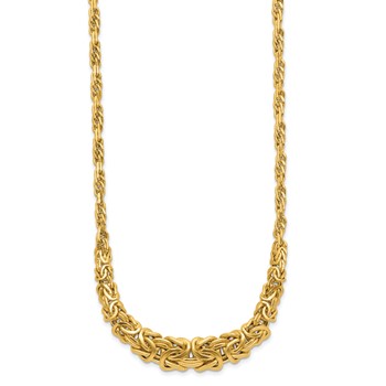 Leslie's 14K Polished Byzantine Graduated Necklace — alternate view