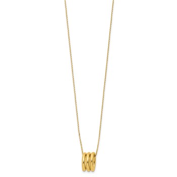 Leslie's 14K Polished Oval Links with 2in ext. Necklace — alternate view