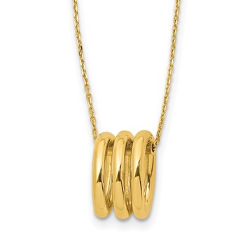 Leslie's 14K Polished Oval Links with 2in ext. Necklace