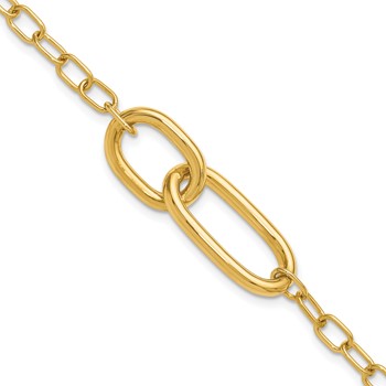 Leslie's 14K Polished Fancy Link Bracelet