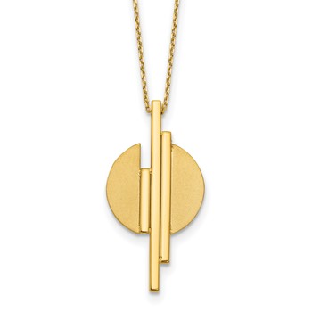 Leslie's 14K Polished and Brushed with 2in ext. Necklace