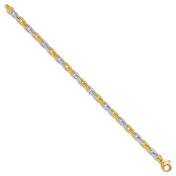 Leslie's 14K Two-tone Polished Fancy Link Bracelet — alternate view