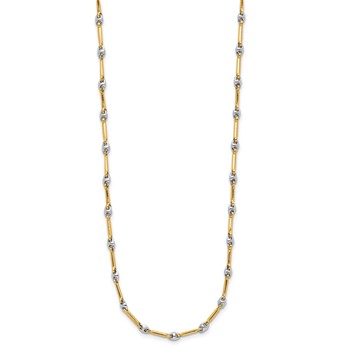 Leslie's 14K Two-Tone Polished Fancy Link Necklace — alternate view