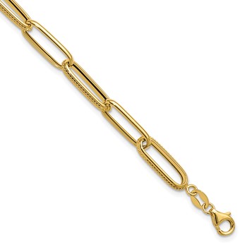 Leslie's 14K Polished Fancy Link Bracelet
