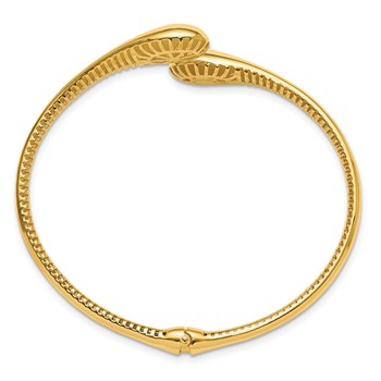 Leslie's 14K Polished Bypass Teardrop Hinged Bangle — alternate view