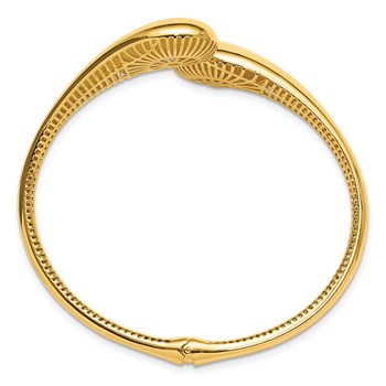 Leslie's 14K Polished Bypass Teardrop Hinged Bangle — alternate view