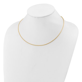 Leslie's 14K Two-tone Polished Reversible with 2in ext. Necklace — alternate view