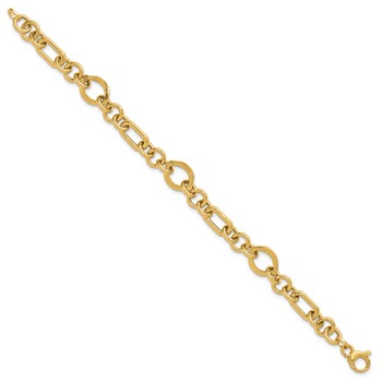 Leslie's 14K Polished Fancy Link Bracelet — alternate view