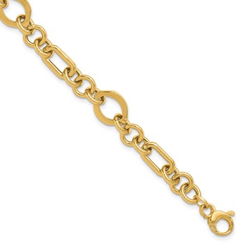 Leslie's 14K Polished Fancy Link Bracelet