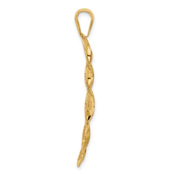 Leslie's' 14K Polished and Satin Circles Pendant — alternate view