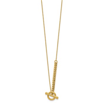 Leslie's 14K Polished Drop Toggle w/1in ext. Necklace — alternate view