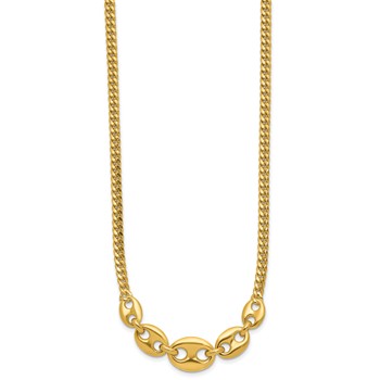 Leslie's 14K Polished Fancy Curb Link Necklace — alternate view