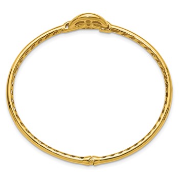 Leslie's 14K Polished Hollow Hinged Bangle — alternate view