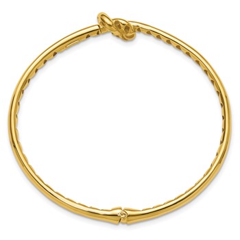 Leslie's 14K Polished Hollow Knot Hinged Bangle — alternate view