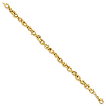Leslie's 14K Polished Fancy Twisted Link Infinity Bracelet — alternate view