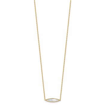Leslie's 14K Polished Mother of Pearl with 1in ext. Necklace — alternate view