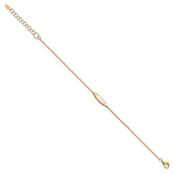 Leslie's 14K Polished Mother of Pearl with 1in ext. Bracelet — alternate view