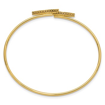 Leslie's 14K Polished Mother of Pearl Bypass Flexible Bangle — alternate view