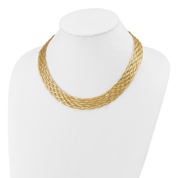 Leslie's 14K Polished Braided Mesh 18 inch Necklace — alternate view