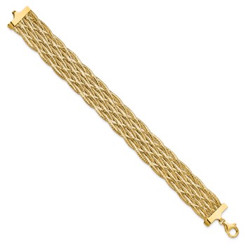 Leslie's 14K Polished Braided Mesh Bracelet — alternate view