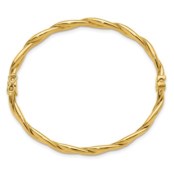 Leslie's 14K Polished Fancy Intertwined Hinged bangle — alternate view