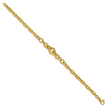 Leslie's 14K Polished Fancy Graduated Link Bracelet — alternate view