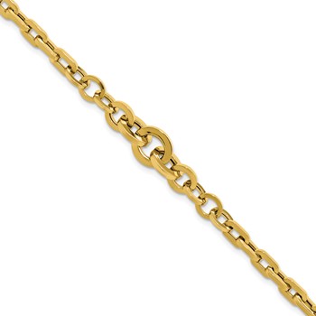 Leslie's 14K Polished Fancy Graduated Link Bracelet