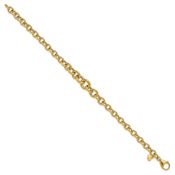 Leslie's 14K Polished Fancy Graduated Circle Link bracelet — alternate view