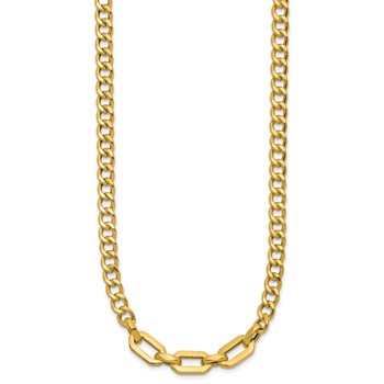 Leslie's 14K Polished Fancy Link Necklace — alternate view