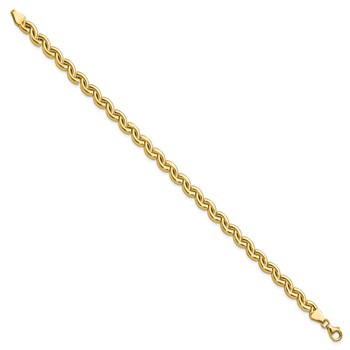 Leslie's 14K Polished Fancy Wave Link Bracelet — alternate view