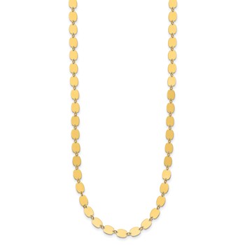 Leslie's 14K Polished Fancy Mirror Link Necklace — alternate view