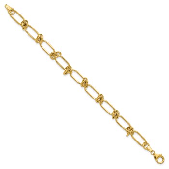 Leslie's 14K Polished Love Knot Fancy Paperclip Link Bracelet — alternate view